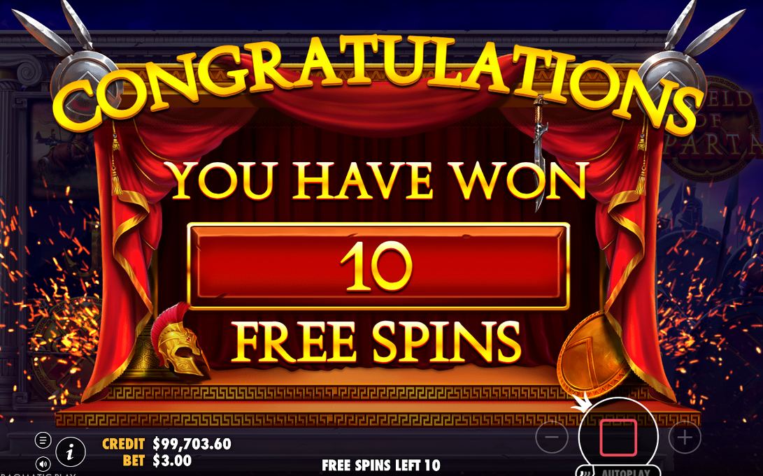 Free Spins round with BONUS positions marked on the reels