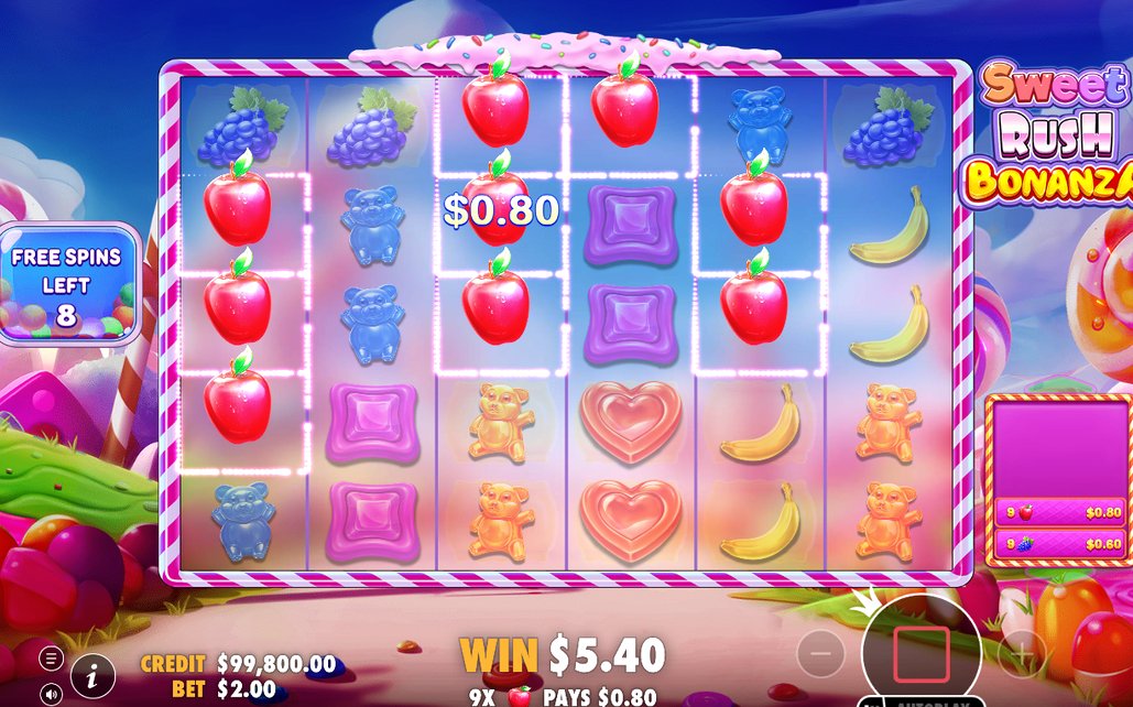 Free Spins view with the grid and symbols
