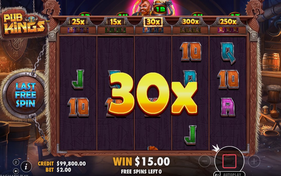 Level Up free spins with beer counters per reel